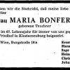 Tauchner Maria 1898-1966 Todesanzeige